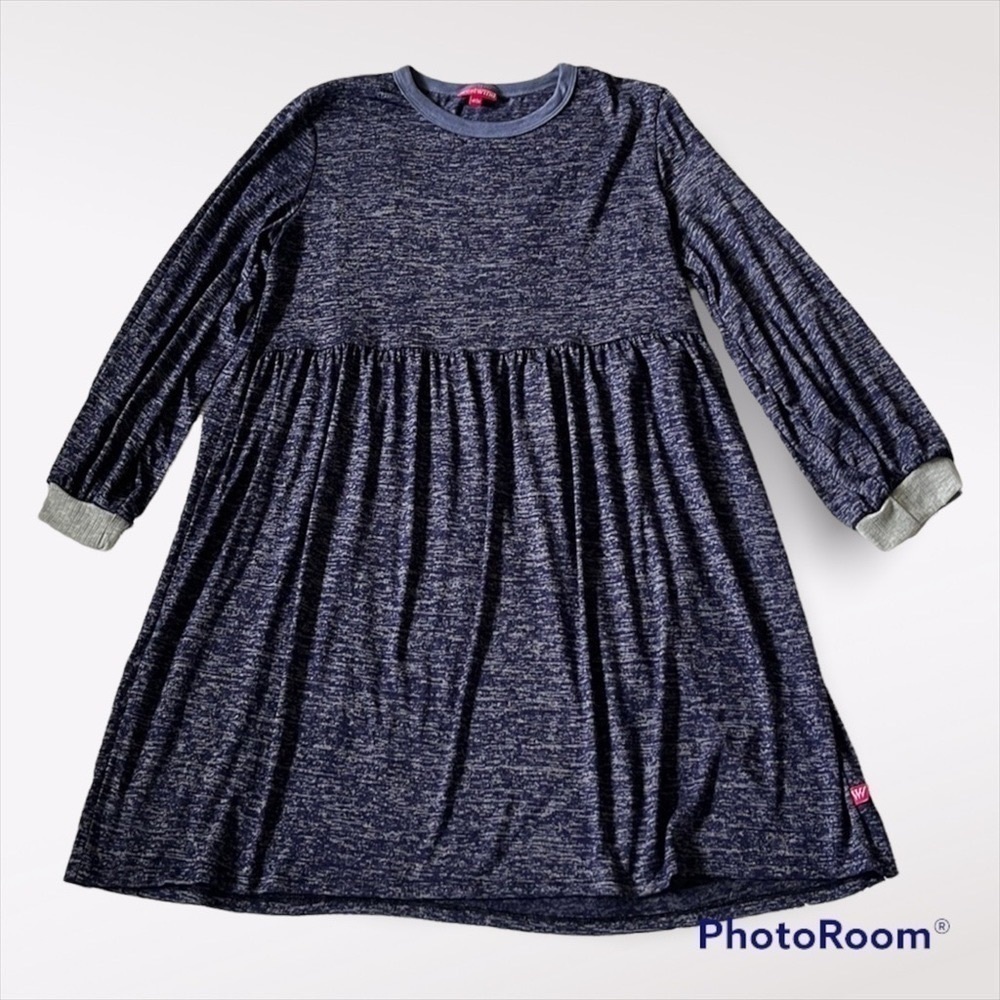 Westwind mini dress Women’s long sleeve stretch blue size Xl/2X Nwot